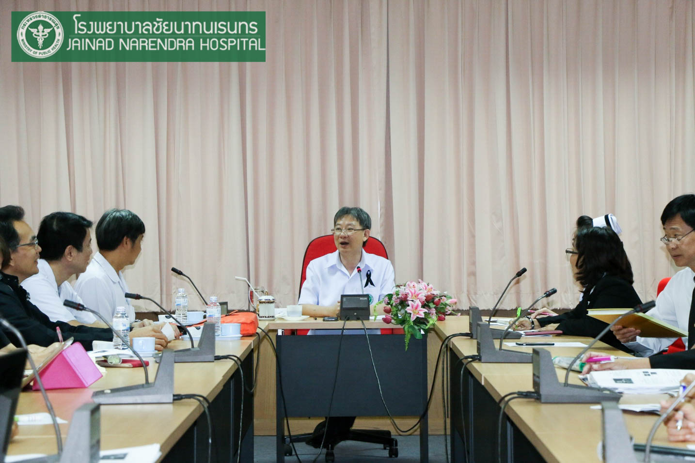 ผอ.รพ.ชัยนาทนเรนทร นำบุคลากรปรกาศเจตนารมณ์ "สุจริตตามรอยพ่อ ขอทำดีเพื่อแผ่นดิน"